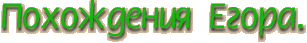 Похождения Егора.
